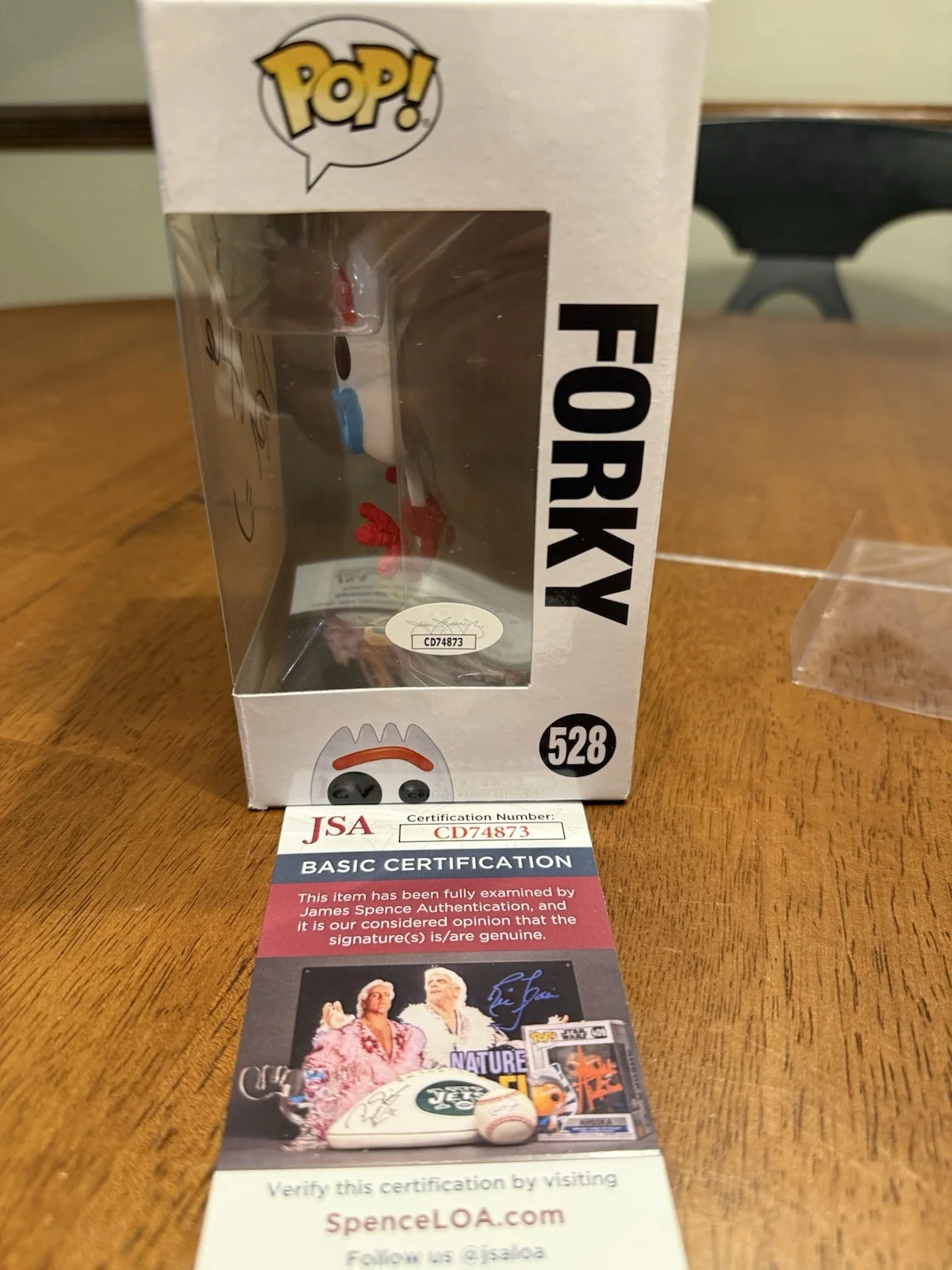Tony Hale Signed Autographed Forky Toy Stoy 4 Funko Pop JSA COA, image 2