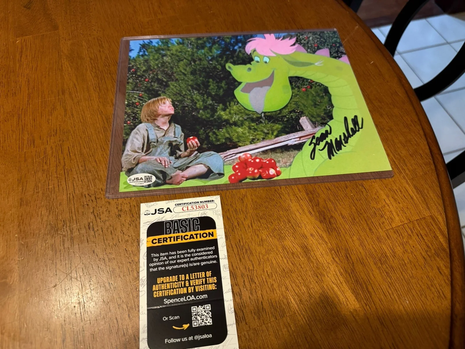 Sean Marshall — Sean Marshall signed 8x10 Photo Pete Disney's Pete's Dragon JSA Authentication