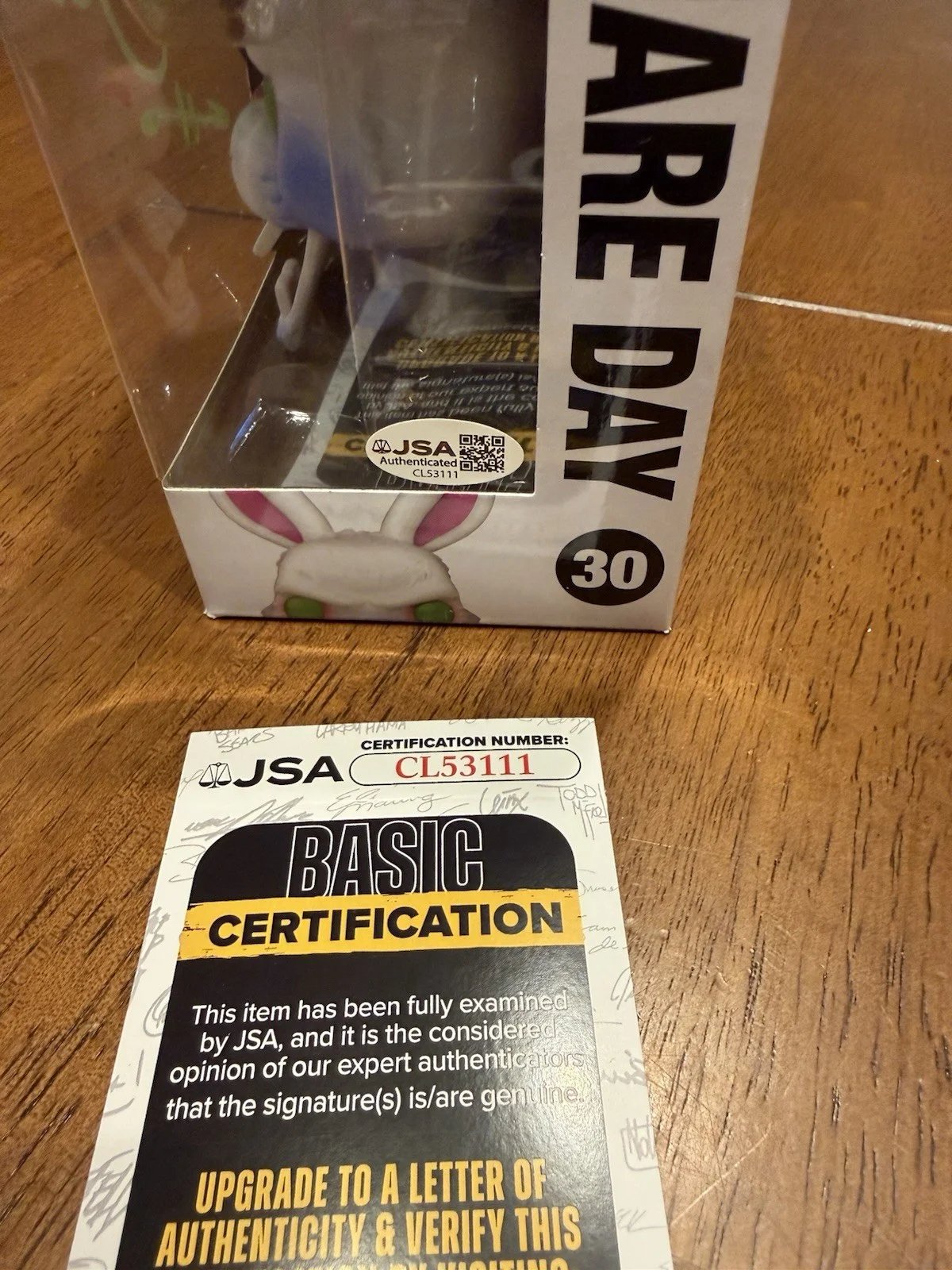 TIM JACOBUS — TIM JACOBUS SIGNED Bad Hare Day POP FUNKO GOOSEBUMPS JSA COA CL53111, изображение 3
