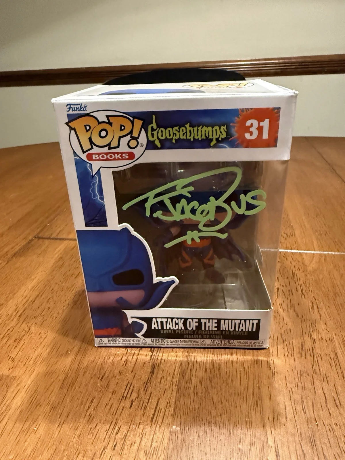 TIM JACOBUS — TIM JACOBUS SIGNED ATTACK OF THE MUTANT POP FUNKO GOOSEBUMPS JSA COA CJ84103, image 2