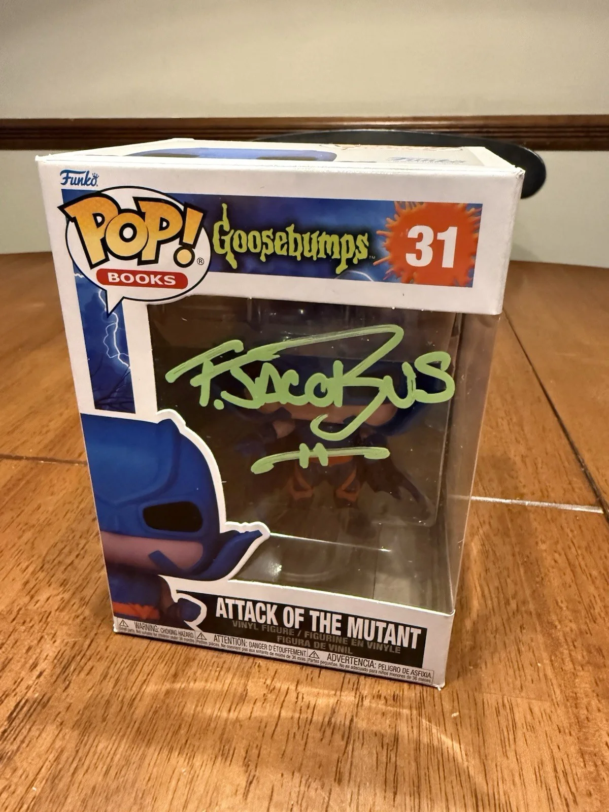 TIM JACOBUS — TIM JACOBUS SIGNED ATTACK OF THE MUTANT POP FUNKO GOOSEBUMPS JSA COA CL53115, image 2
