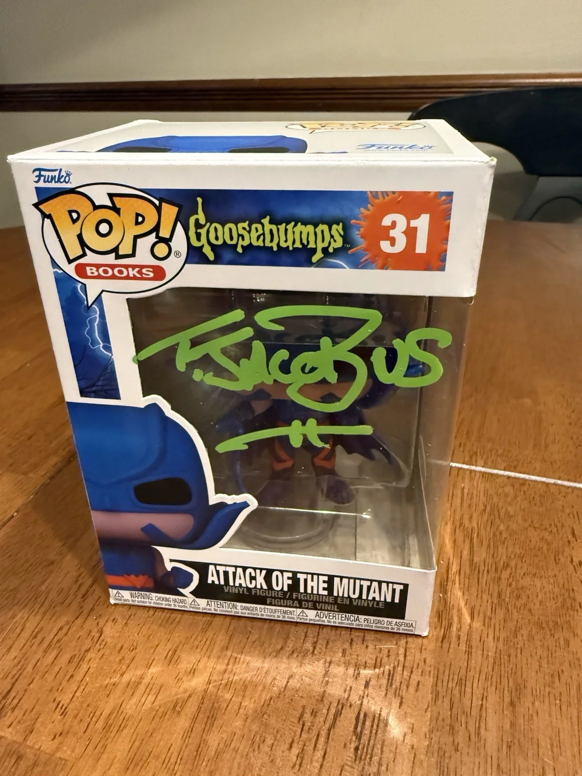 TIM JACOBUS — TIM JACOBUS SIGNED ATTACK OF THE MUTANT POP FUNKO GOOSEBUMPS JSA COA CK28005, image 2