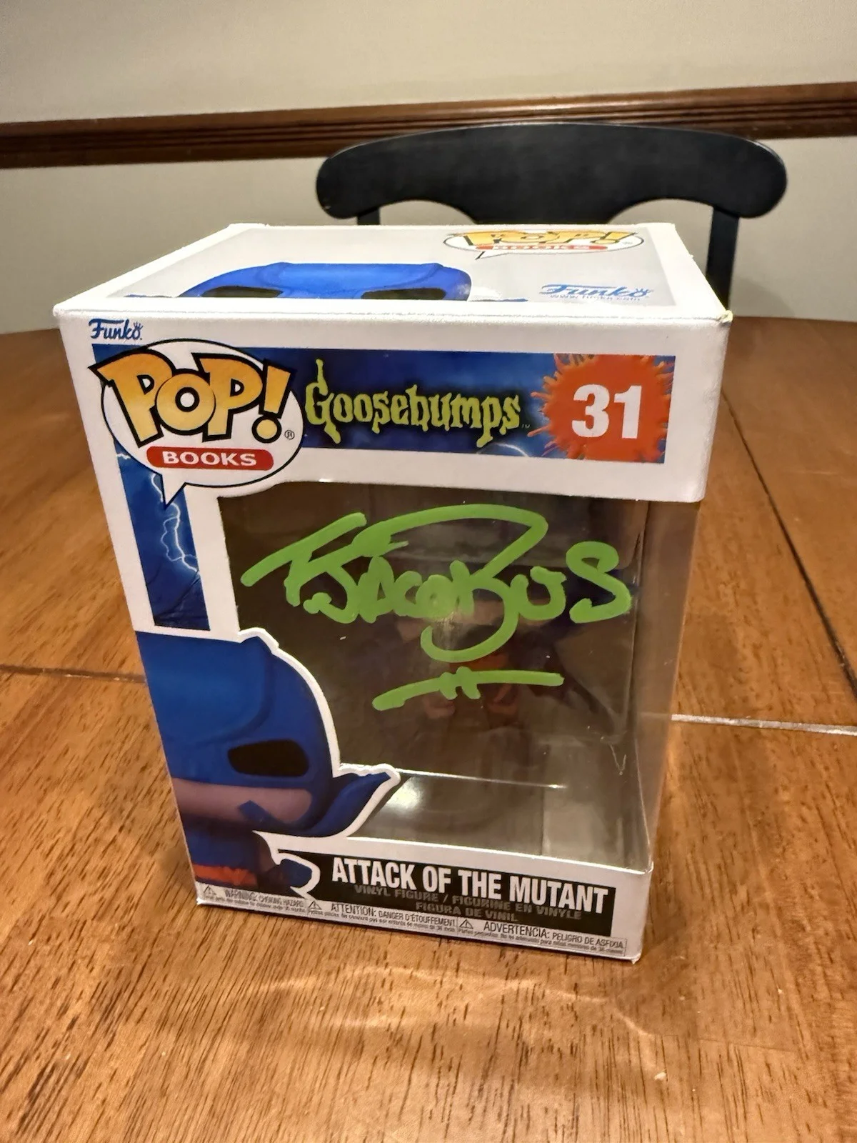 TIM JACOBUS — TIM JACOBUS SIGNED ATTACK OF THE MUTANT POP FUNKO GOOSEBUMPS JSA COA CL53113, image 2