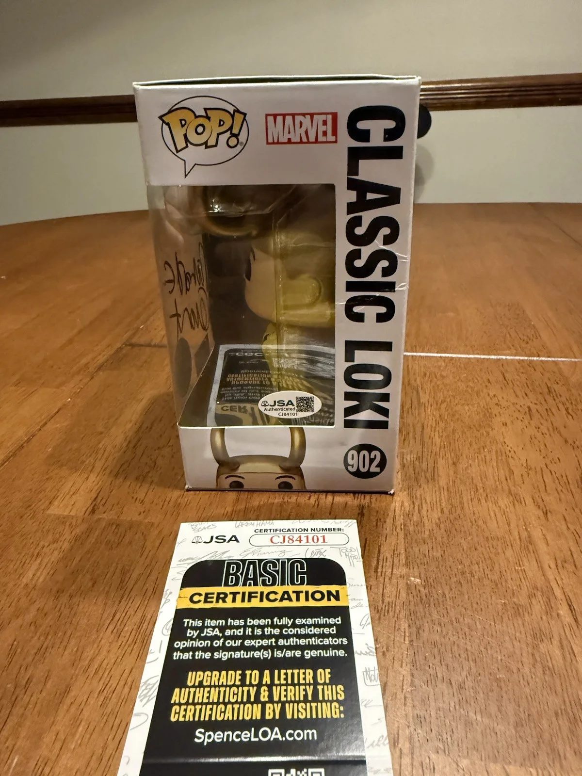 Richard E. Grant — Richard E. Grant Signed Loki Funko Pop 902 Classic Loki JSA Autograph CJ84101, image 3