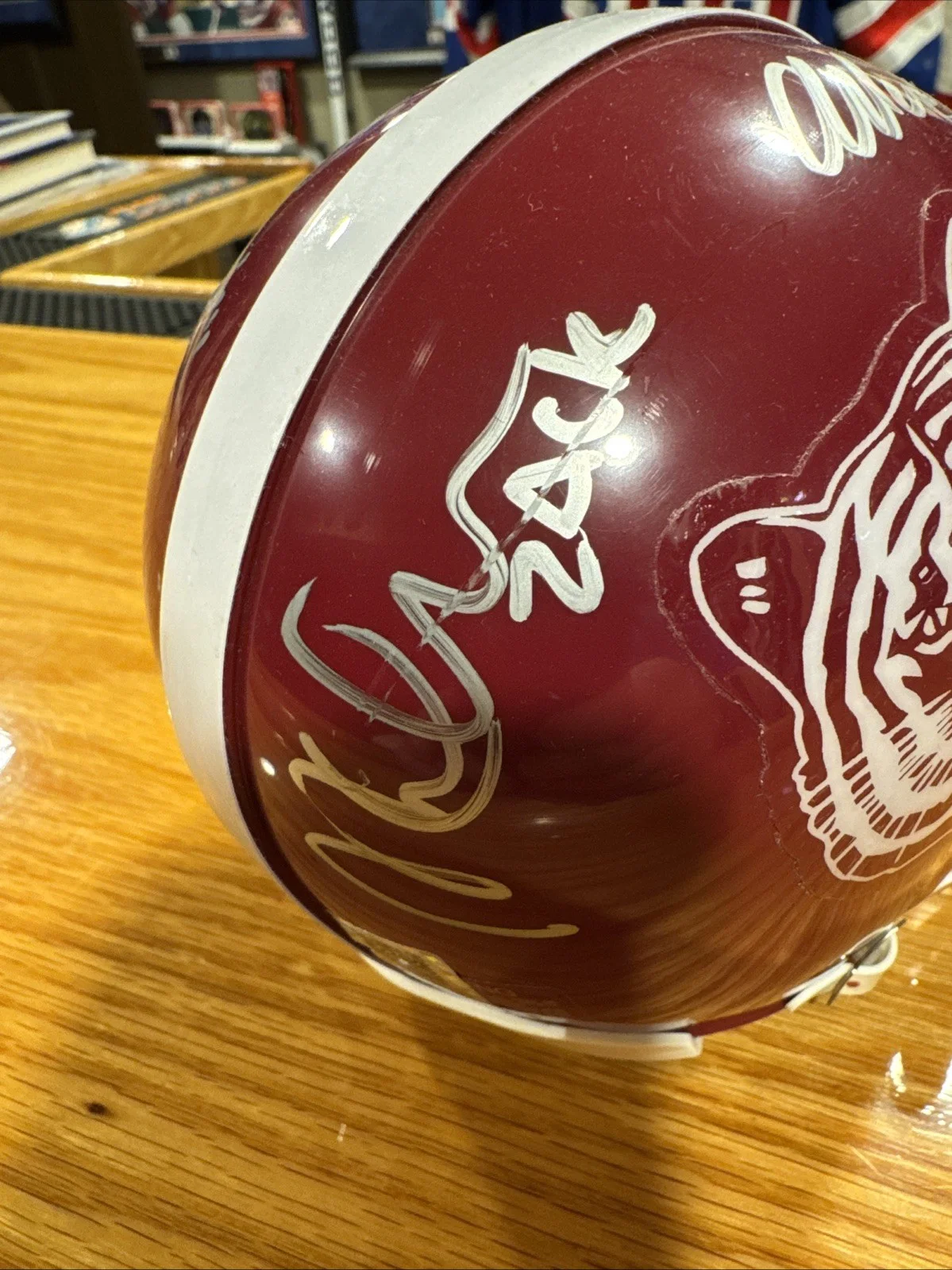 Thiessen Gosselaar Lopez Voorhies Berkley — Saved By The Bell Bayside Tigers Signed Helmet Thiessen Gosselaar Lopez Berkley, изображение 3