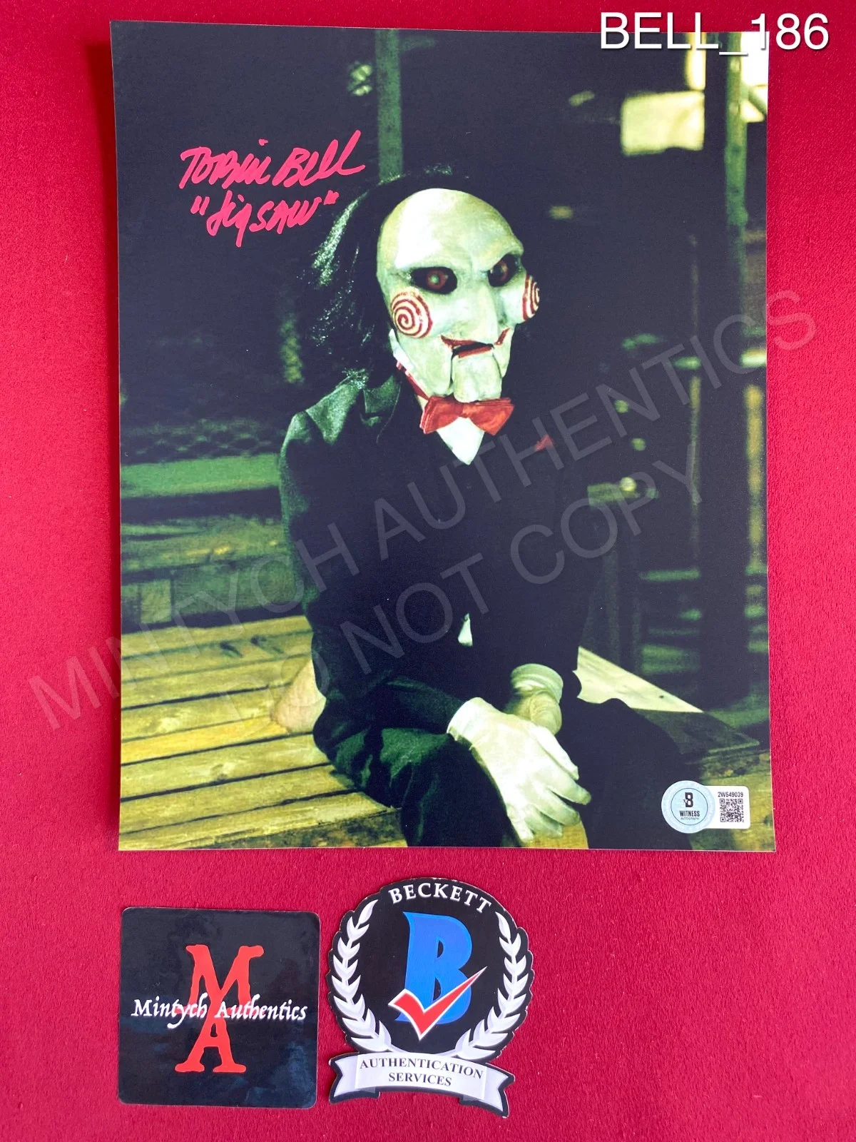 Tobin Bell — Tobin Bell Jigsaw Saw autographed signed 8x10 photo Beckett COA horror