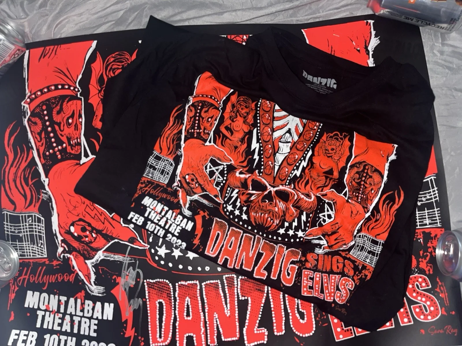 Danzig Sings Elvis Lot Signed Poster And Shirt Samhain Misfits Autograph #11/100, image 2