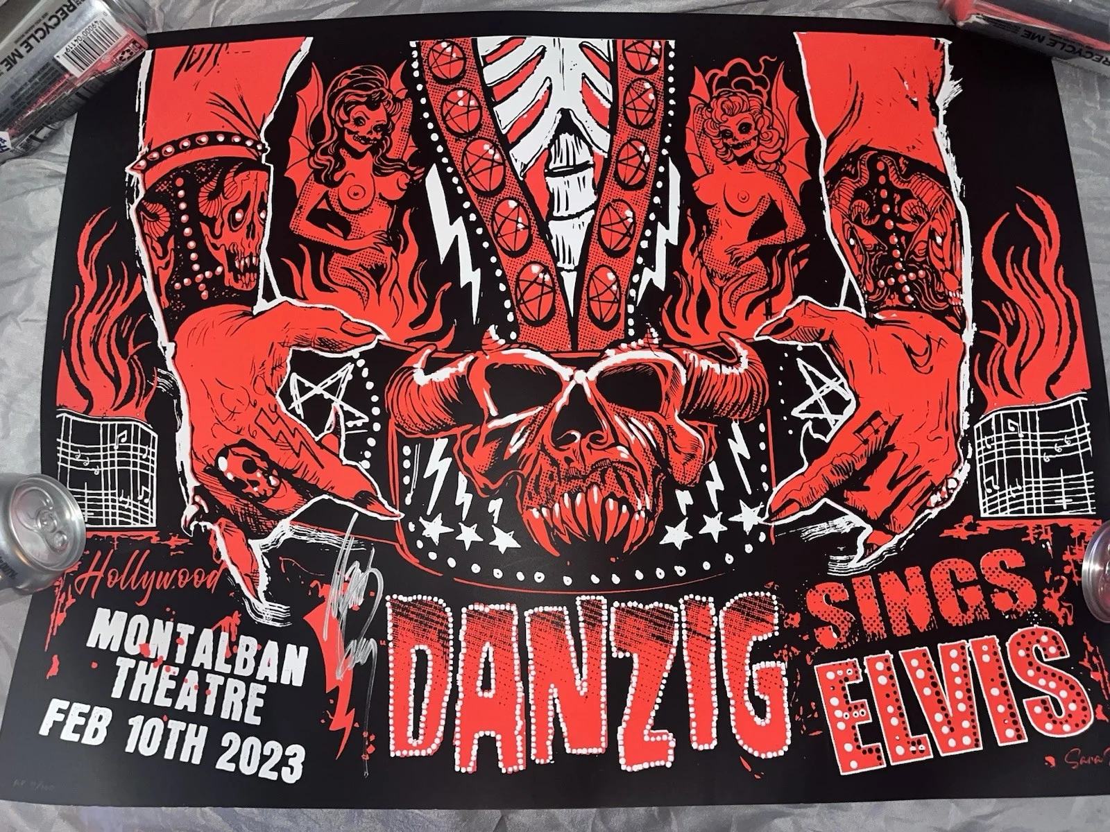 Danzig Sings Elvis Lot Signed Poster And Shirt Samhain Misfits Autograph #11/100, image 4