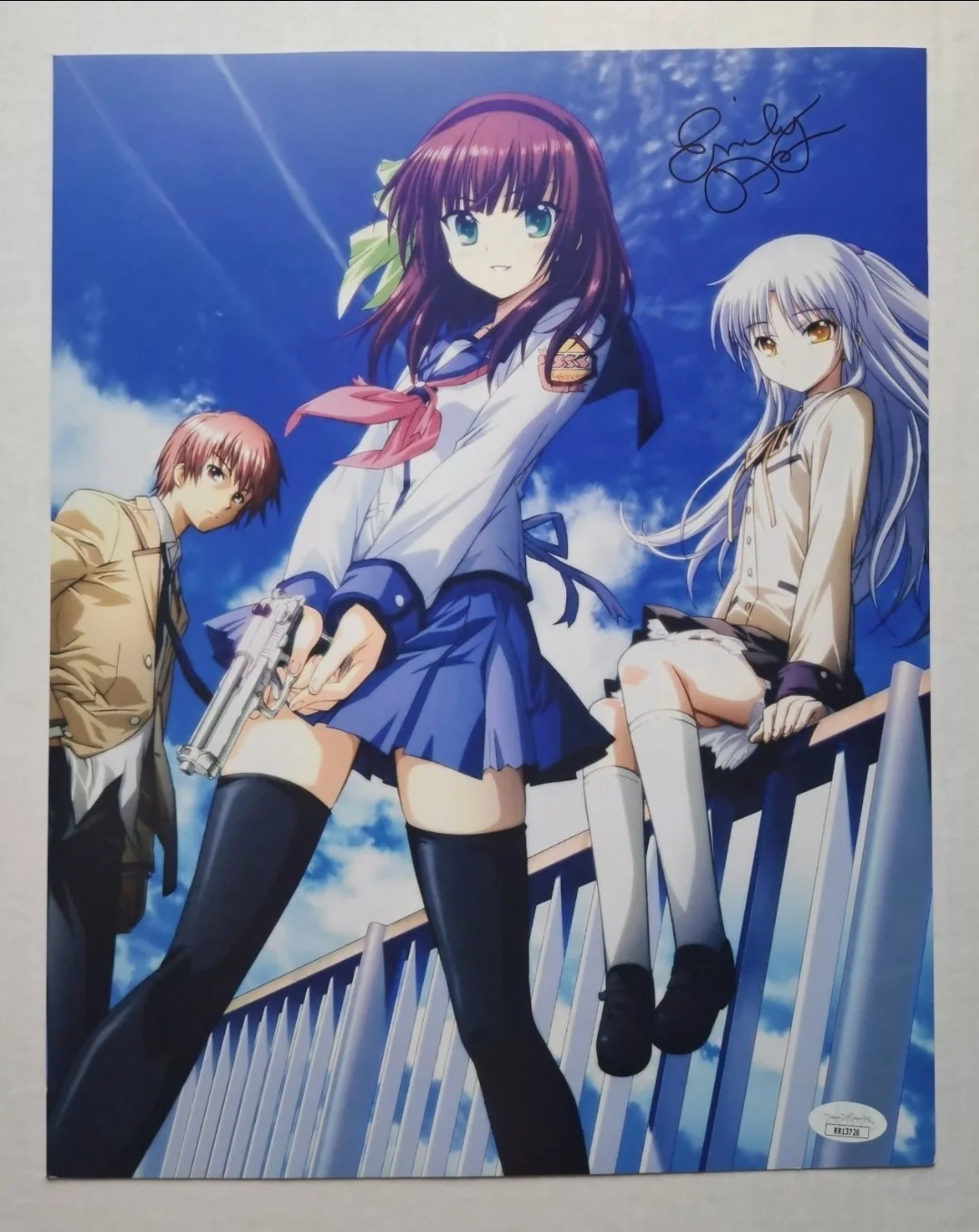 EMILY NEVES as Angel Signed Autographed Angel Beats 11x14 Mini Poster Photo JSA, изображение 2