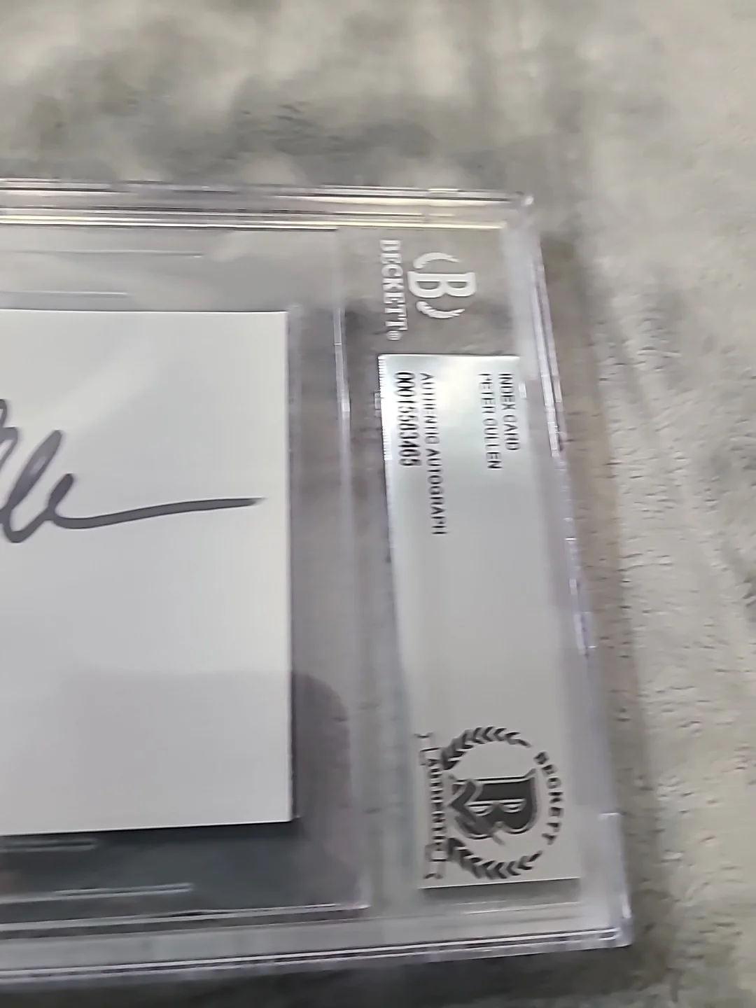 Peter Cullen Signed Index Card Beckett Certified Predator Optimus Prime, image 5