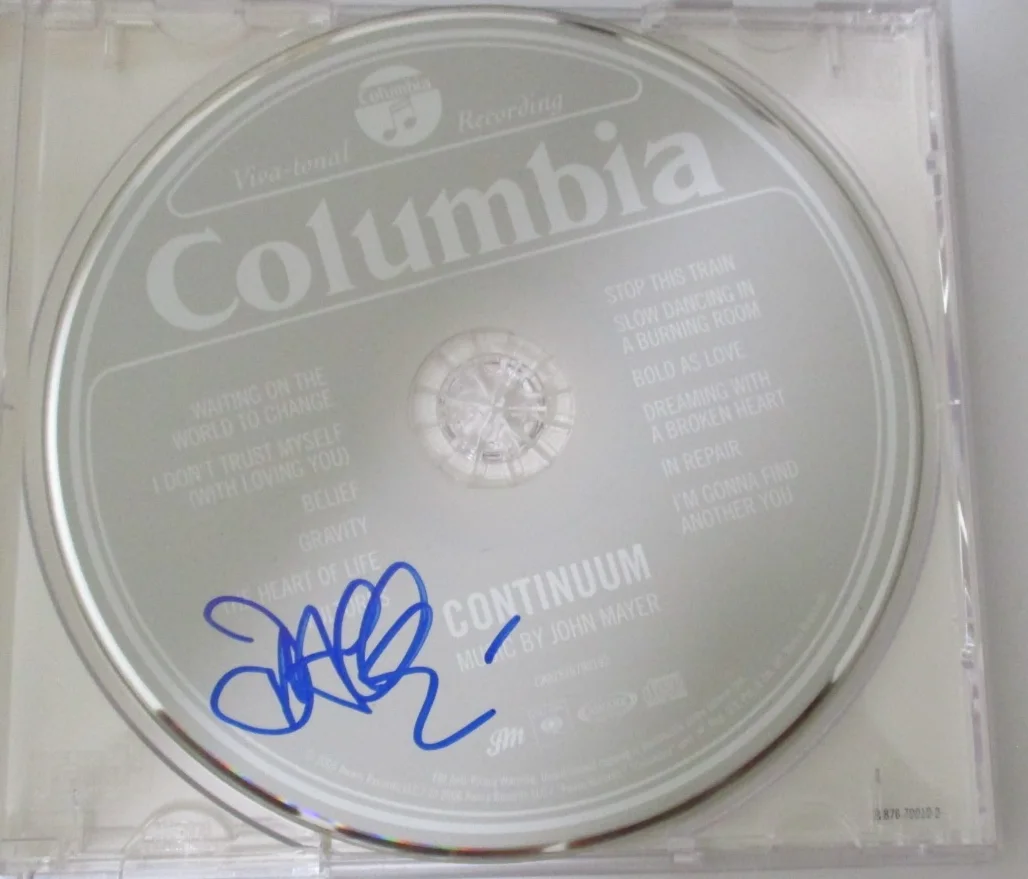 JOHN MAYER SIGNED CONTINUUM MUSIC CD & BOOKLET COLUMBIA RECORDS, image 3