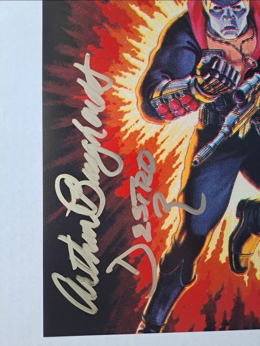 ARTHUR BURGHARDT *DESTRO Signed & Inscribed Premium G.I. Joe 8x10 Photo Auto JSA, image 4