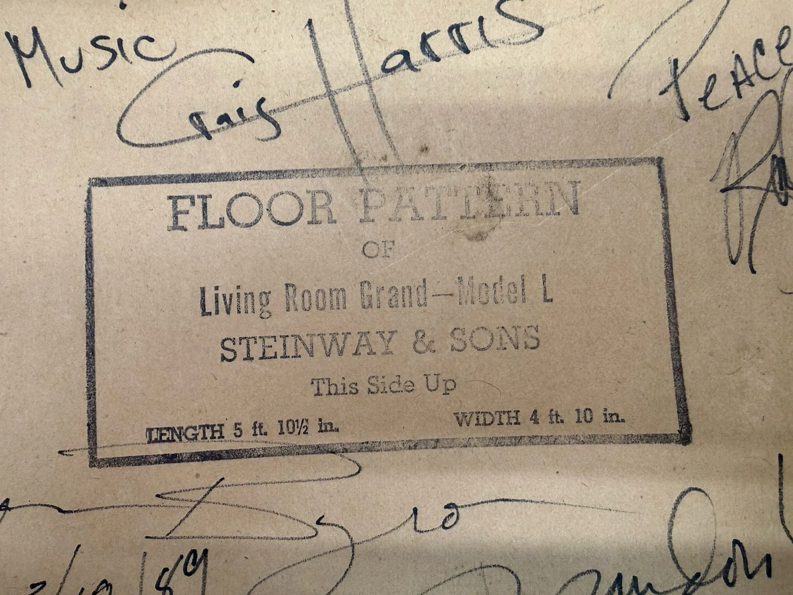 1989 Signed Steinway Floor Pattern: Ralph Peterson Jr, Don Byron, Craig Harris +, image 3