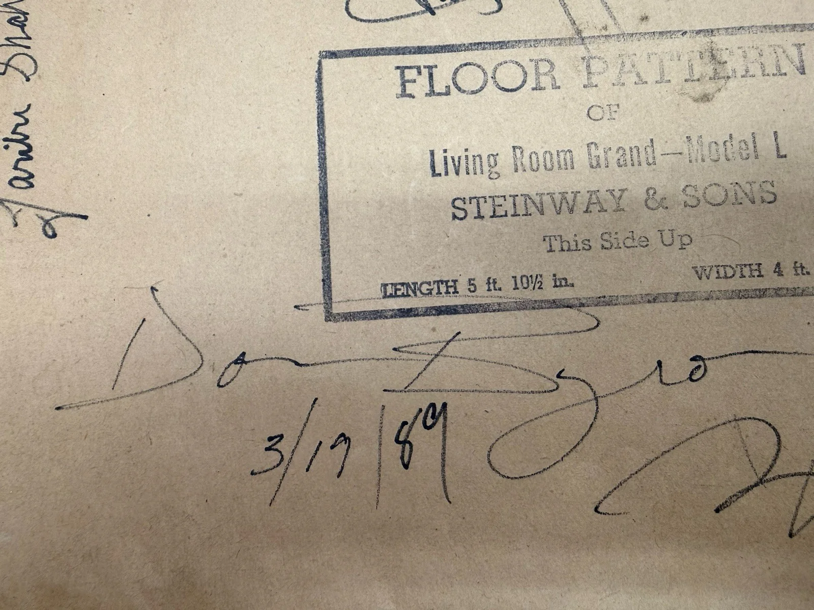 1989 Signed Steinway Floor Pattern: Ralph Peterson Jr, Don Byron, Craig Harris +, image 5