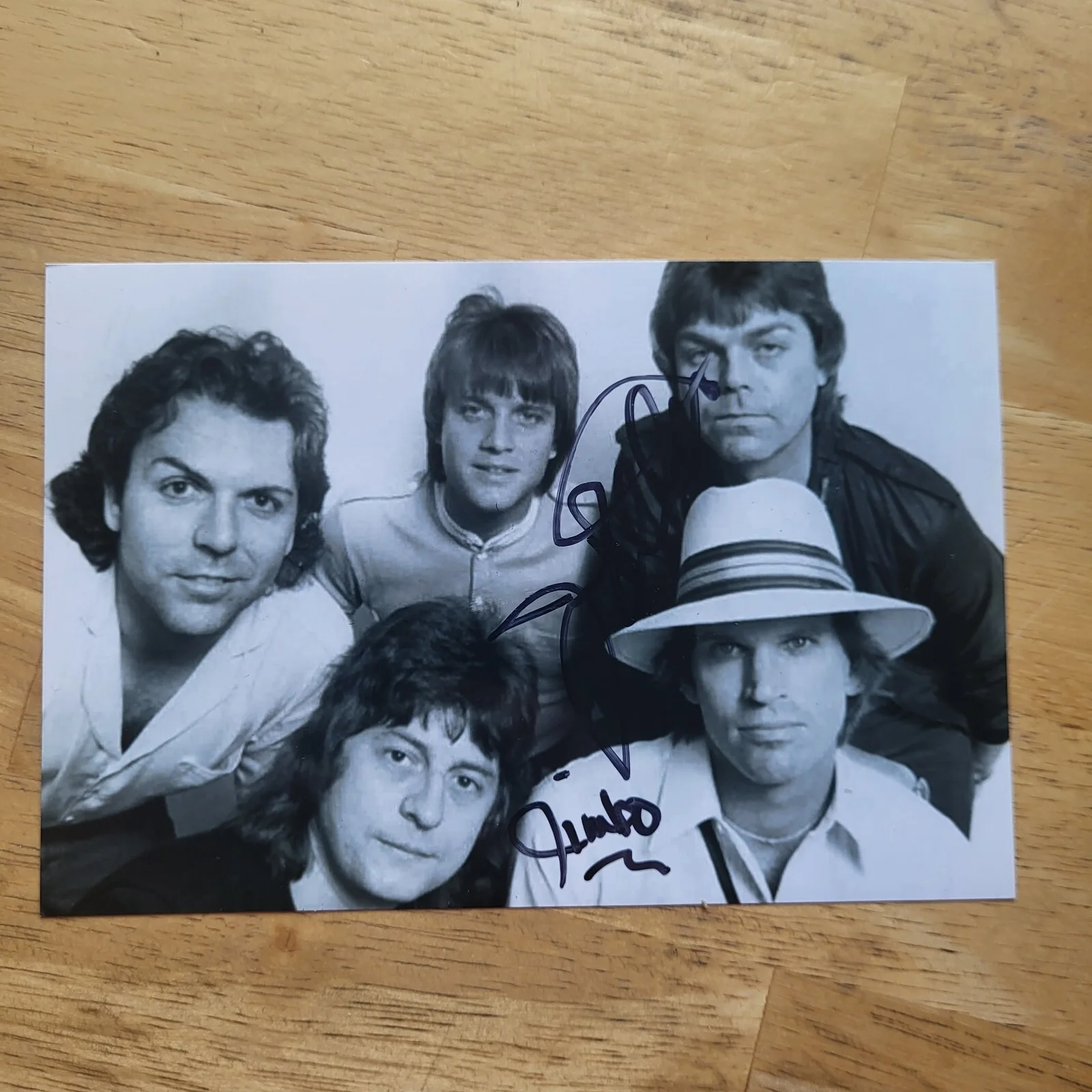 Jim Peterik — Jim Peterik Eye Of The Tiger Survivor Hand Signed 4x6 Autograph