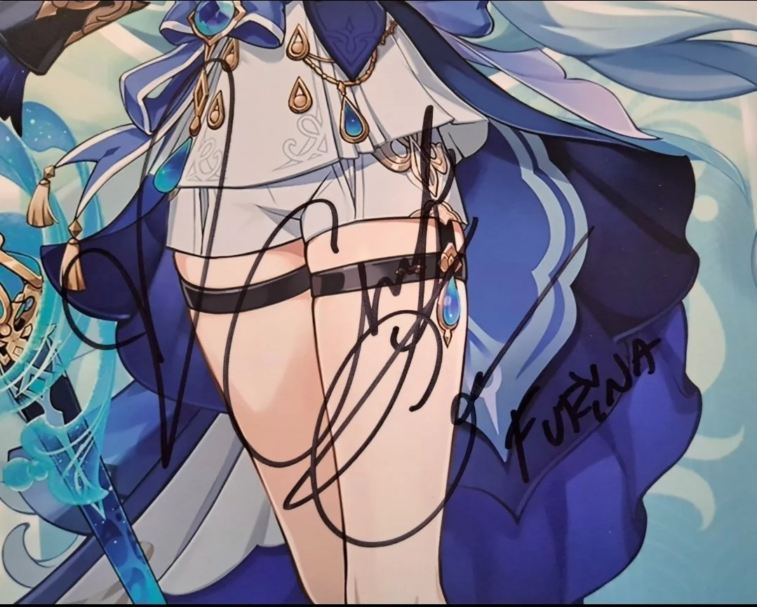 AMBER LEE CONNORS as FURINA Signed "Genshin Impact" 11x17 Photo/Poster JSA Auto, изображение 3