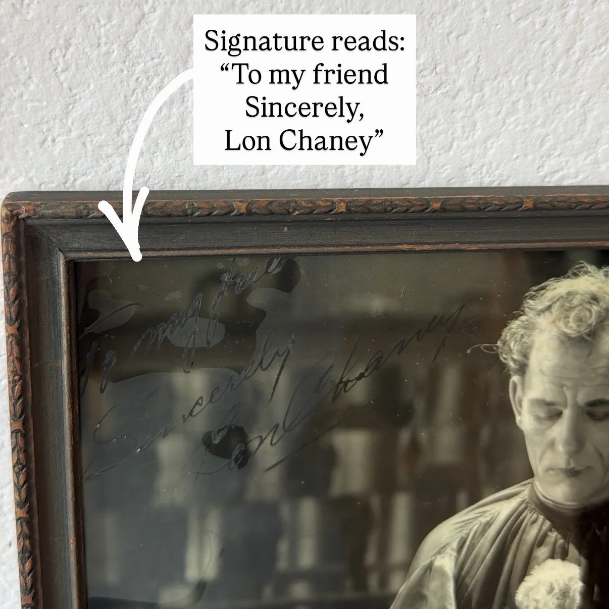 Lon Chaney Sr Autograph Signed Photo “He Who Gets Slapped” 1924 Silent Film, image 2
