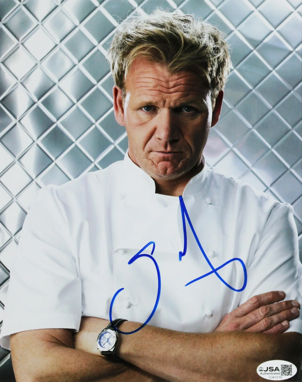 Gordon Ramsey — Gordon Ramsey Hell's Kitchen Authentic Signed 8x10 Framed Photo JSA #CJ41579, image 2