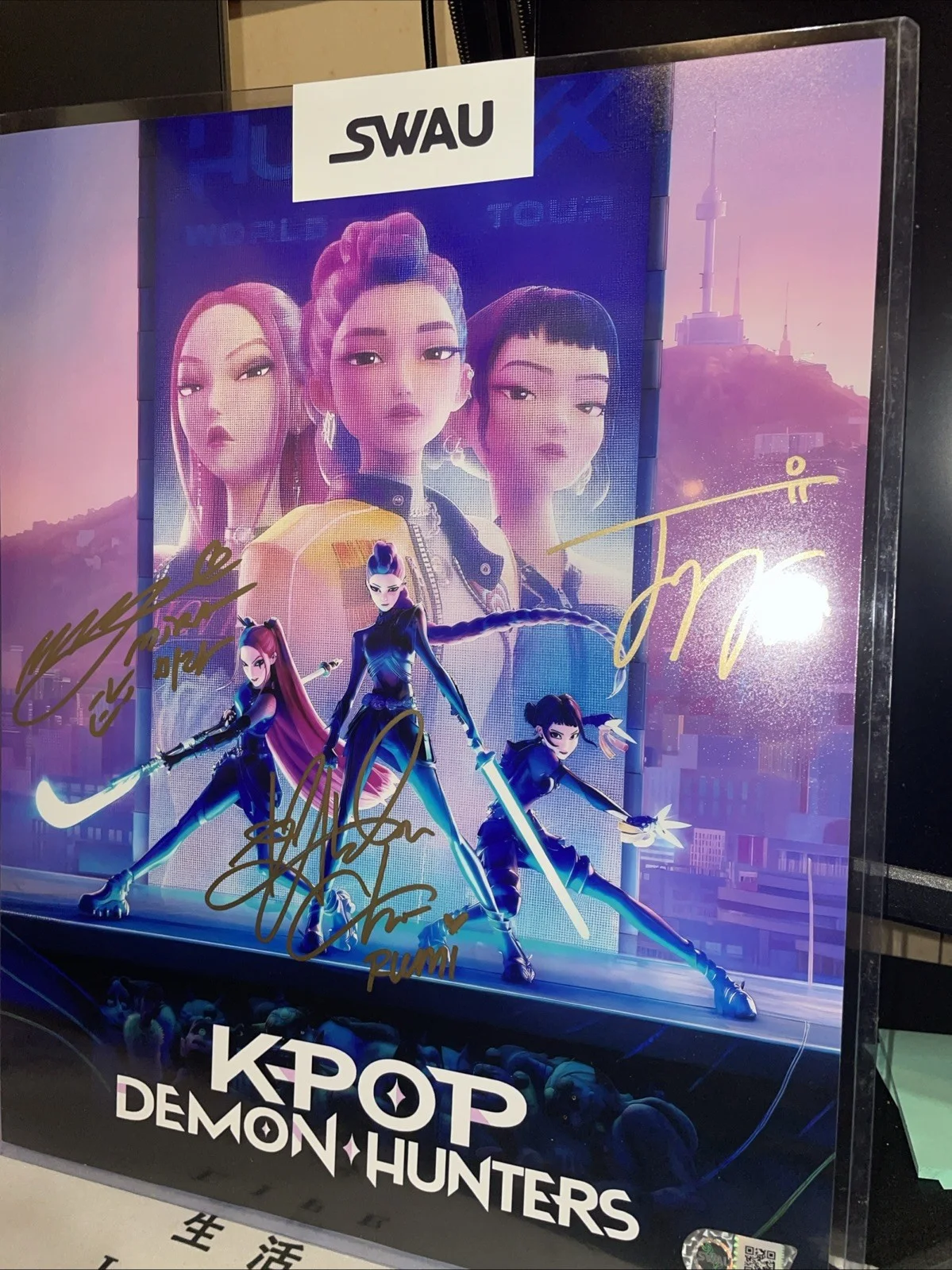 Arden Cho Ji-young Yoo May Hong Signed KPop Demon Hunters Autograph SWAU, изображение 3