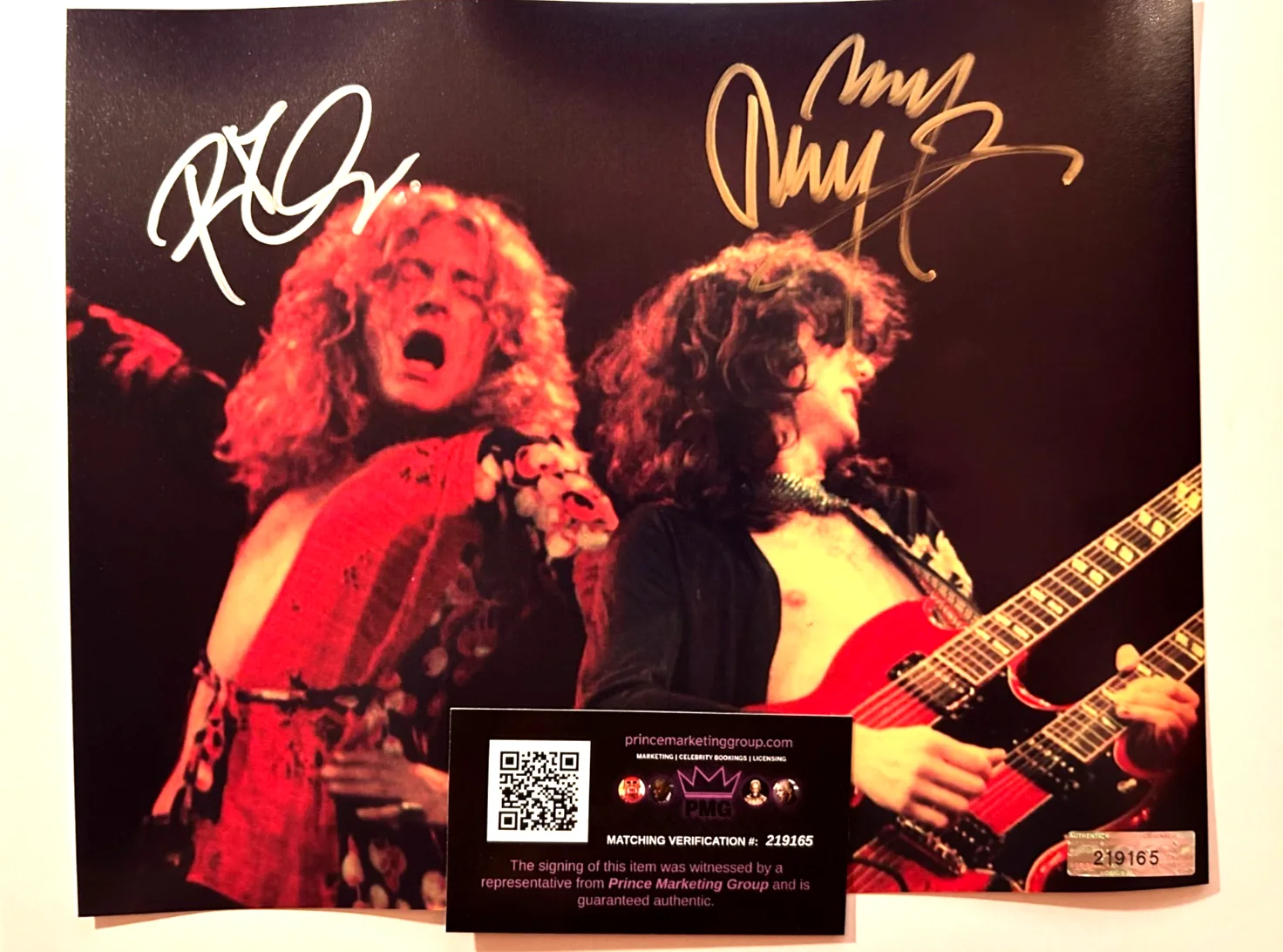 LED ZEPPELIN Signed 8x10" Authentic Original Autograph GENUINE w/COA, image 3