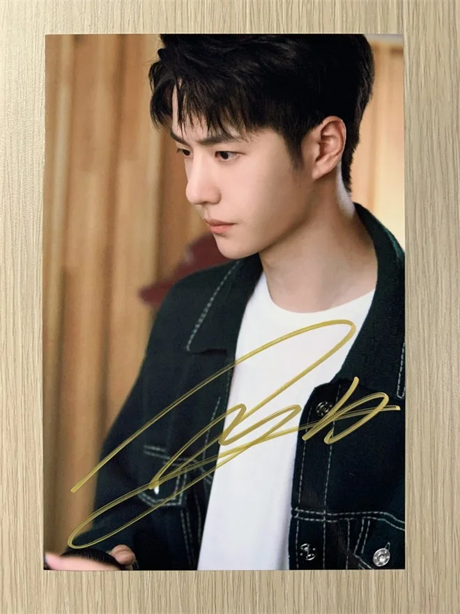 6" Wang Yibo 王一博 Hand Signed Autographed Photo Autographs Collection Original#, изображение 5