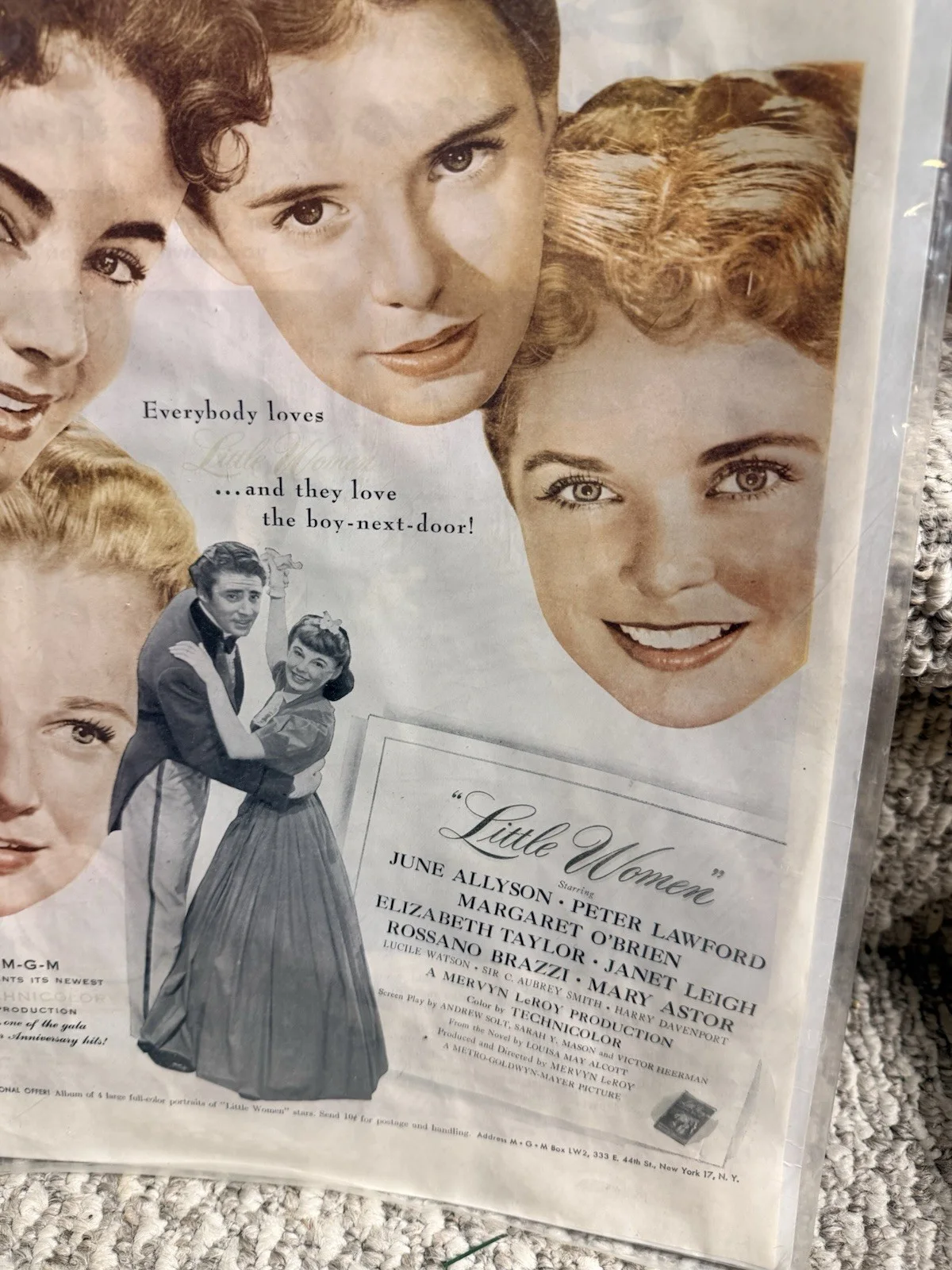 Margaret O'Brien 1949 Movie Ad Little Women Liz Taylor June Allison Leigh, изображение 2