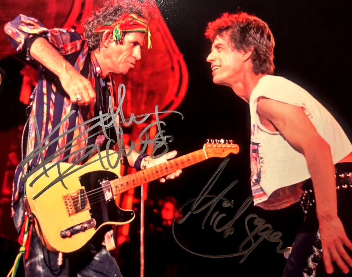 Rolling Stones Signed (JAGGER RICHARDS) Original 8x10" Authentic Autograph w/COA, image 3