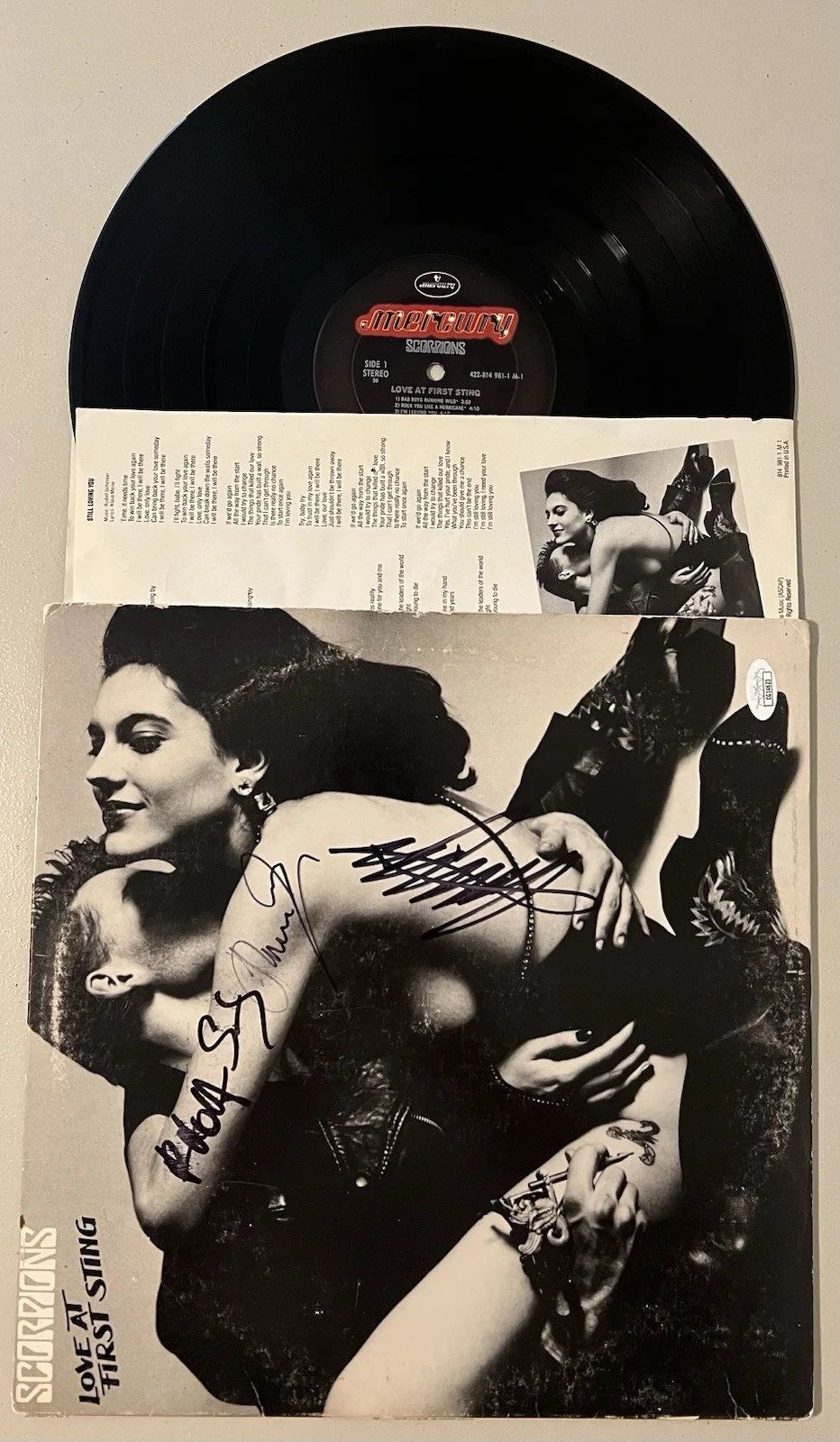 Scorpions Signed X3 1986 “Love At First Sting” Album JSA COA Autographed Record, изображение 4