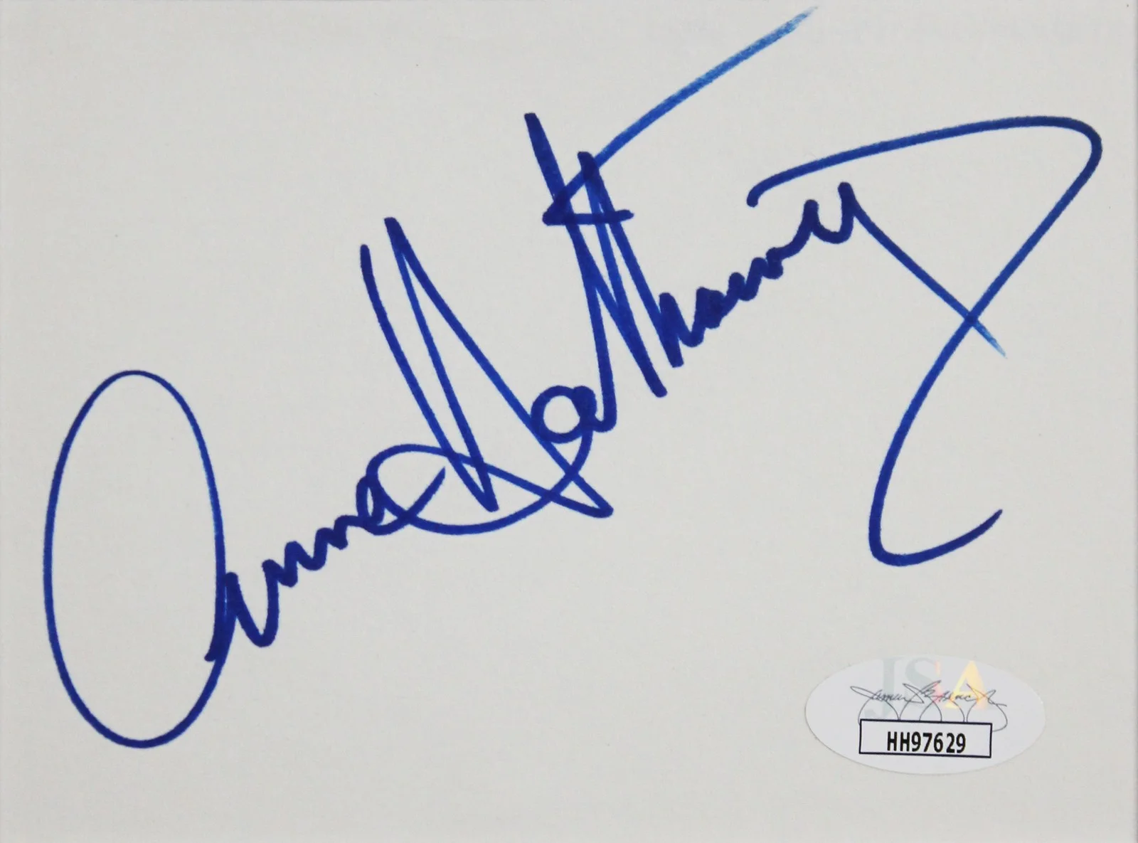 Anne Hathaway — Anne Hathaway The Devil Wears Prada Signed & Framed 4x6 Index Card JSA #HH97629, изображение 2