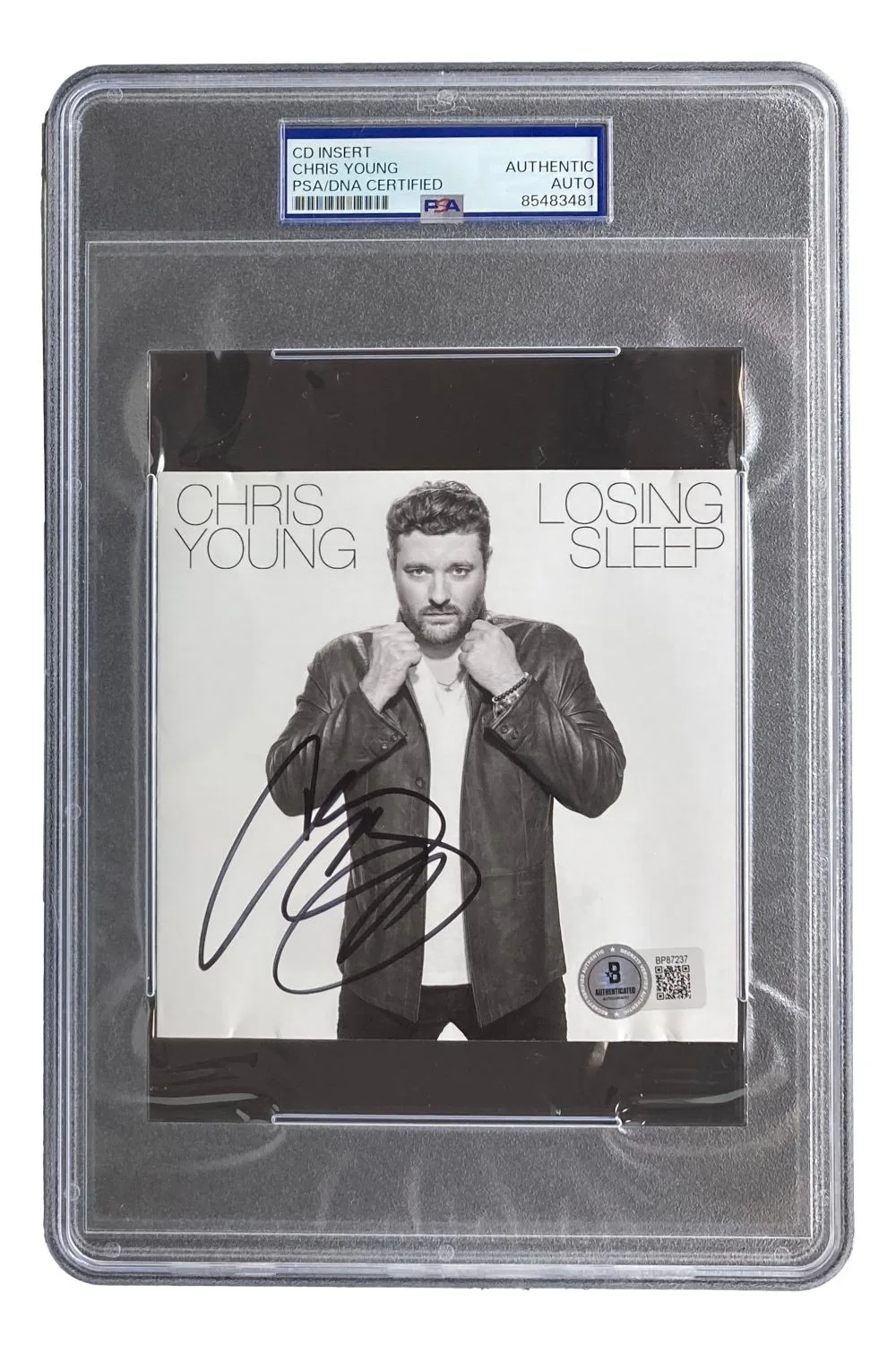 Chris Young — Chris Young Signed Slabbed Losing Sleep CD Booklet PSA