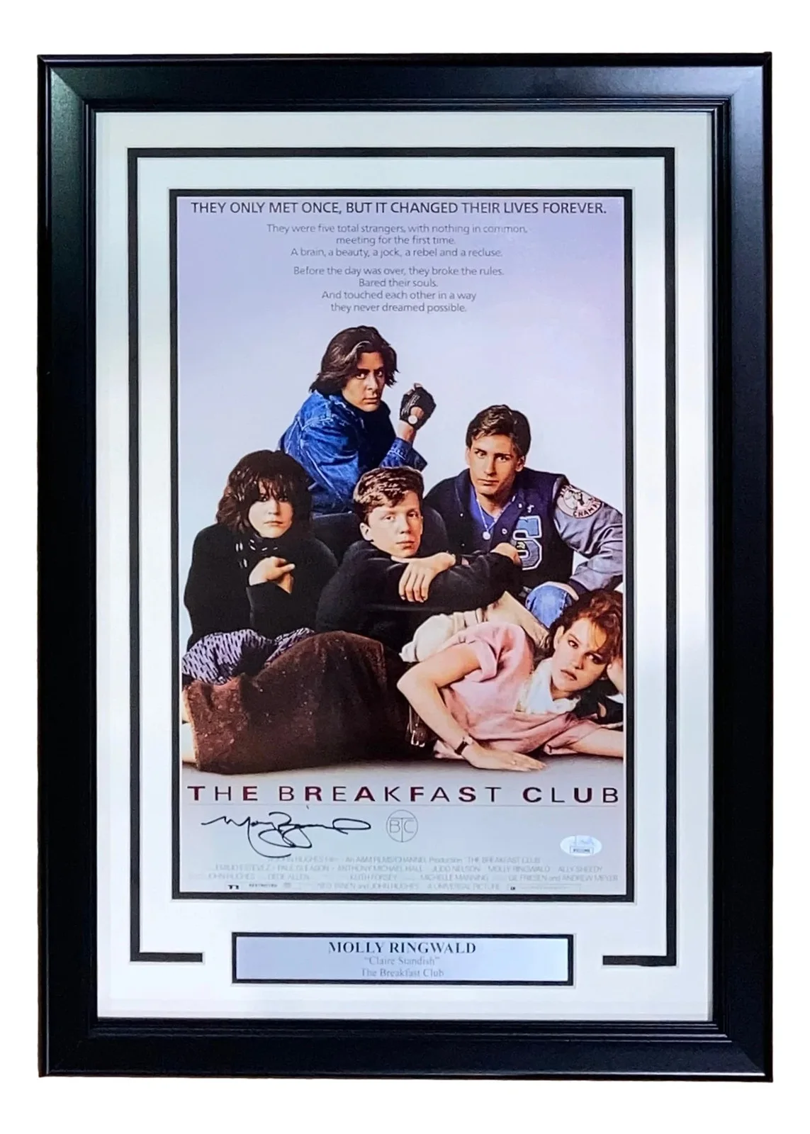 Molly Ringwald — Molly Ringwald Signed Framed 11x17 The Breakfast Club Movie Poster Photo JSA ITP, изображение 5