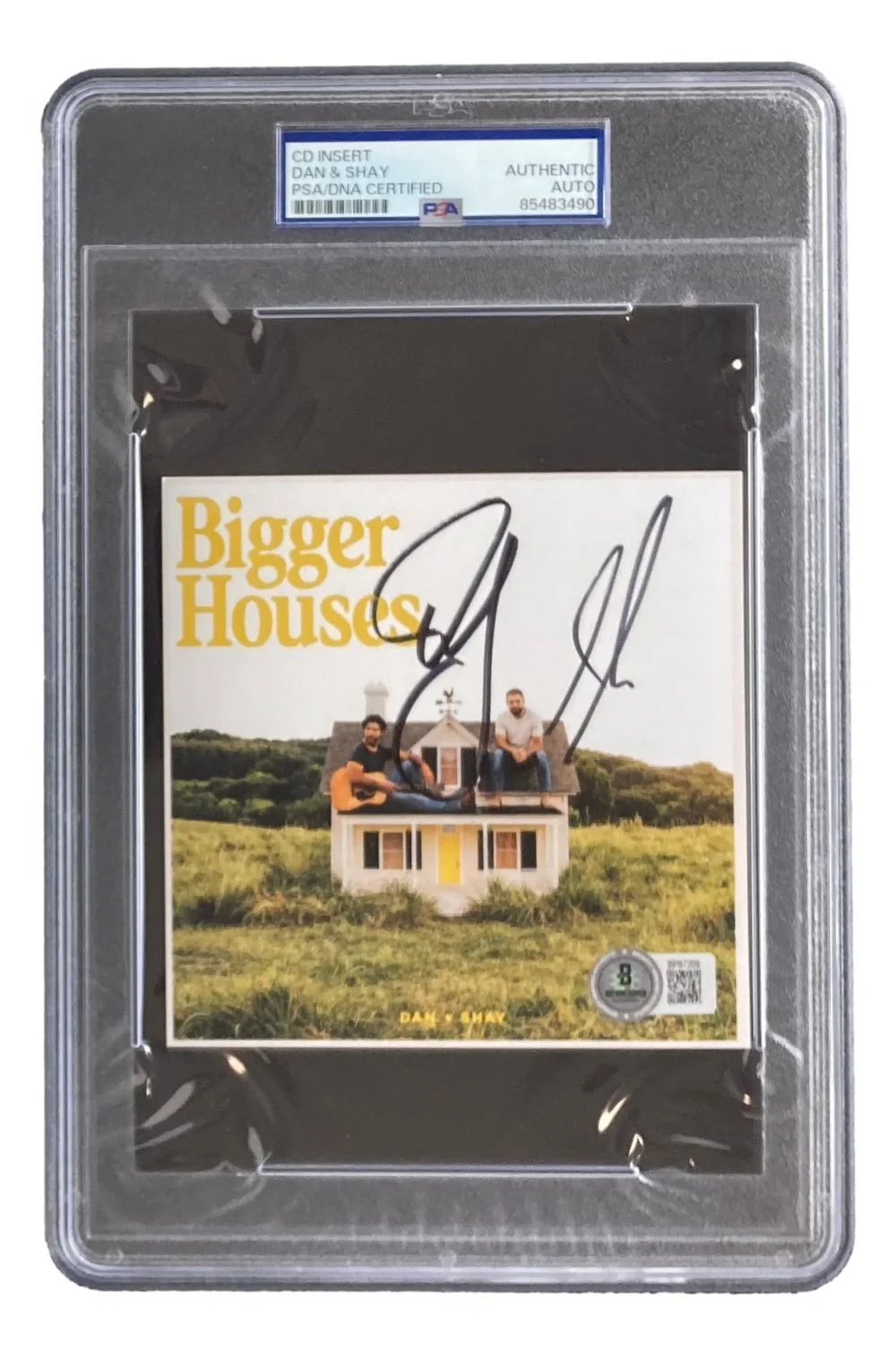 Dan & Shay — Dan & Shay Signed Slabbed Bigger Houses CD Insert PSA