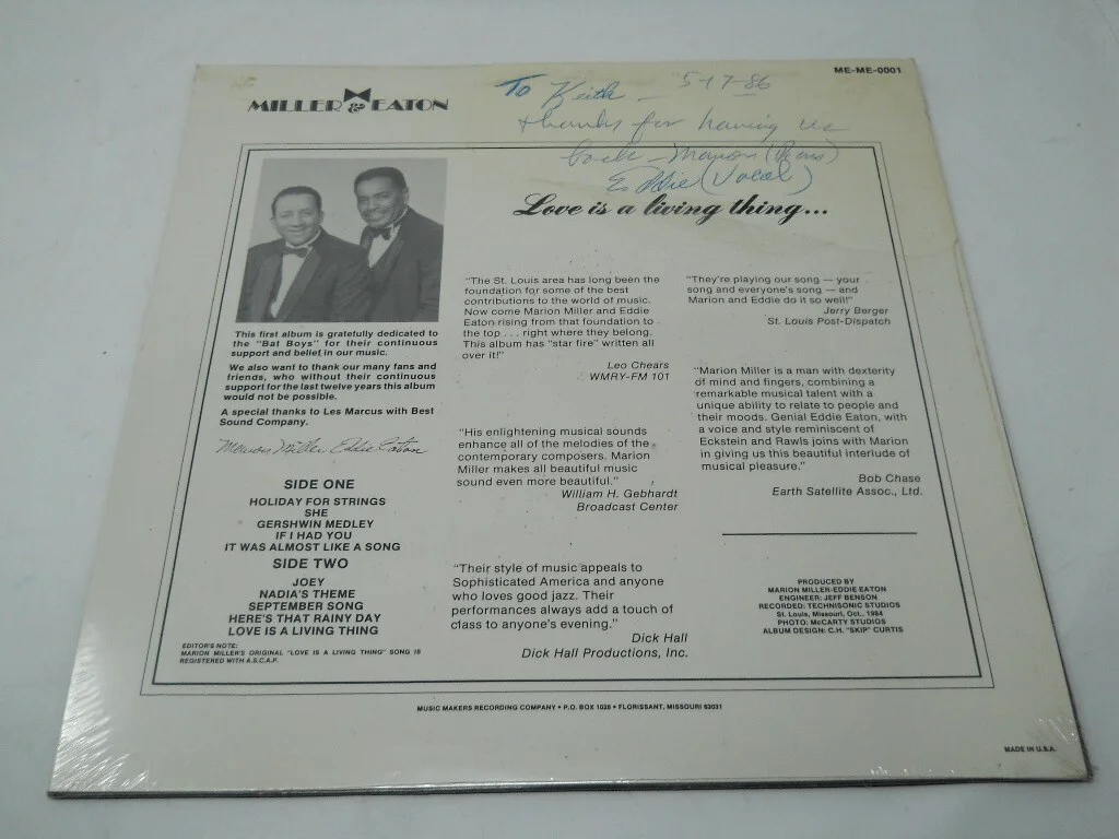 MILLER & EATON Autographed Love Is A Living Thing LP FREE SHIP! Marion & Eddie, изображение 2