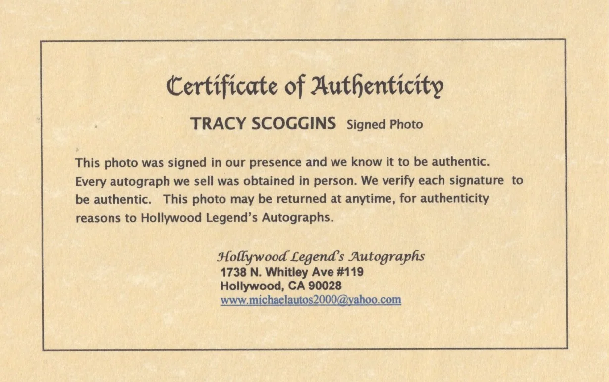 Tracy Scoggins — Tracy Scoggins Autographed Photo Color 8x10 COA Highlander Babylon 5 Colbys, изображение 2