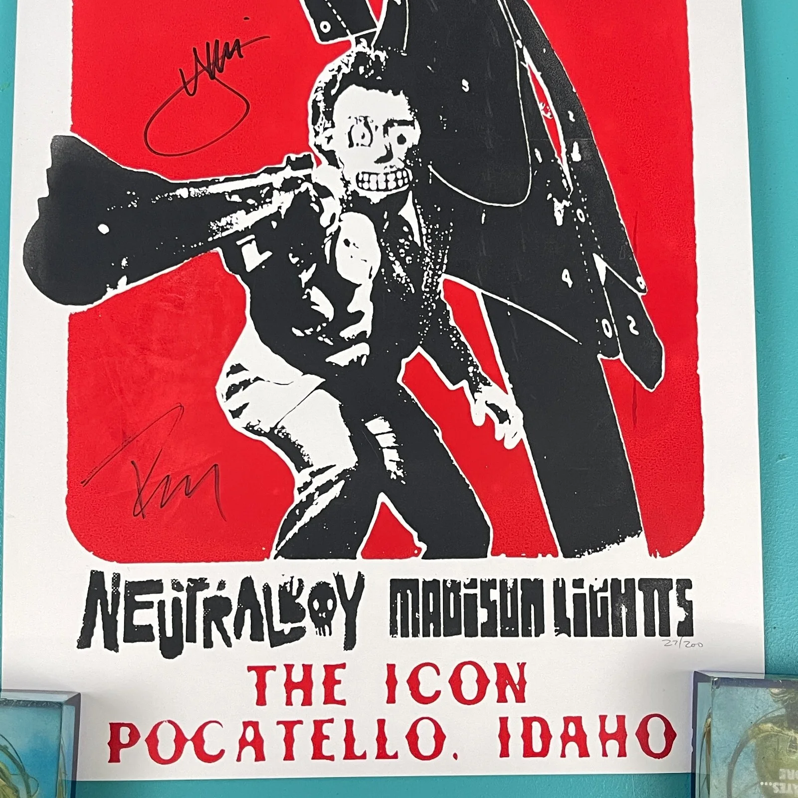 SIGNED 2008 MXPX The Icon Pocatell Idaho Poster - Neutralboy + Madison Lights, изображение 3