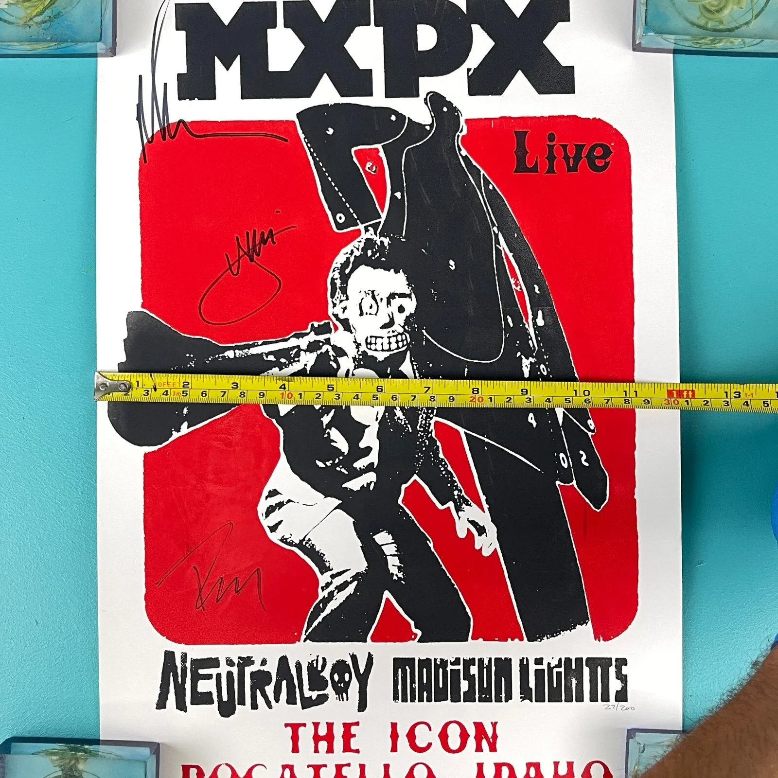 SIGNED 2008 MXPX The Icon Pocatell Idaho Poster - Neutralboy + Madison Lights, изображение 5