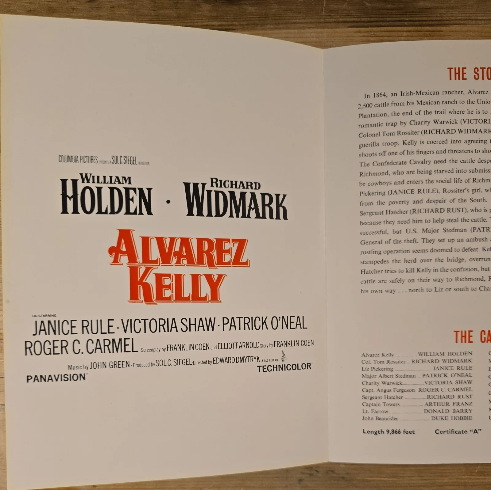 ALVAREZ KELLY press book 1966 William Holden Richard Widmark Janice Rule, изображение 2