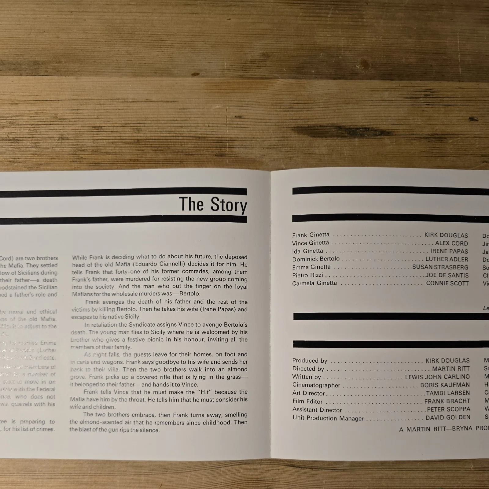 THE BROTHERHOOD press book 1968 Kirk Douglas Alex Cord Paramount Martin Ritt, изображение 2