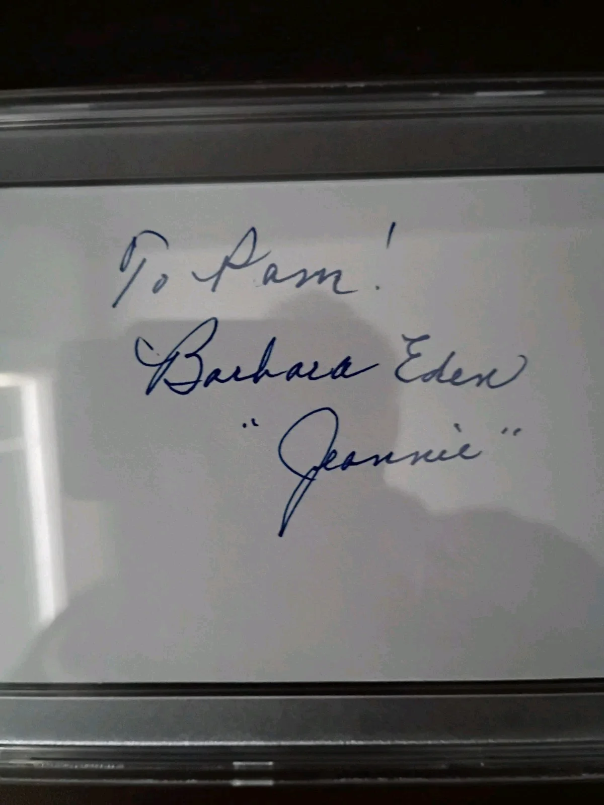 Barbara Eden — BARBARA EDEN Signed 3x5 Index Card..I DREAM OF JEANNIE Star..PSA/DNA Slabbed, изображение 2