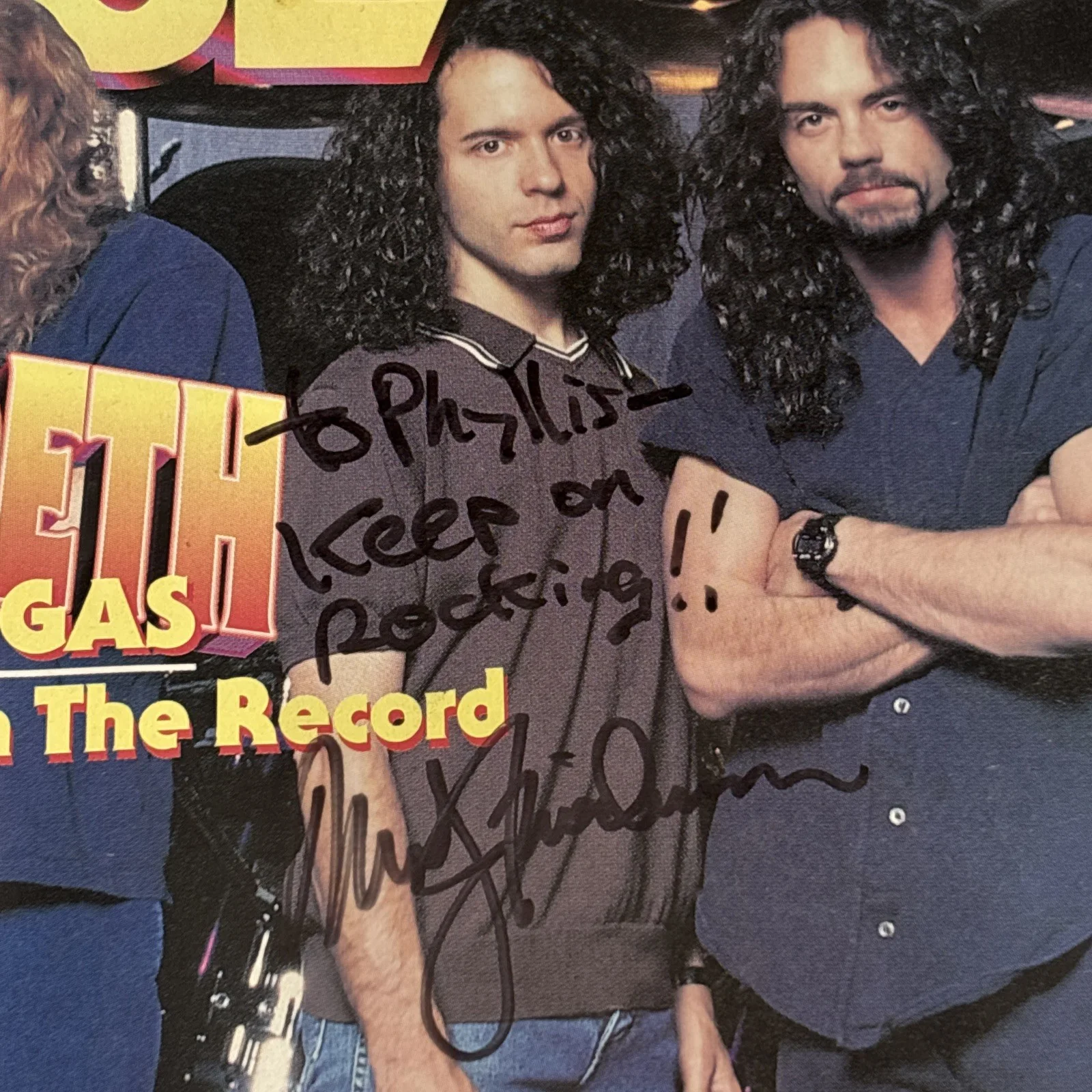 1997 Metal Edge Megadeth Magazine Signed Marty Friedman Autograph Vintage Rare, image 3