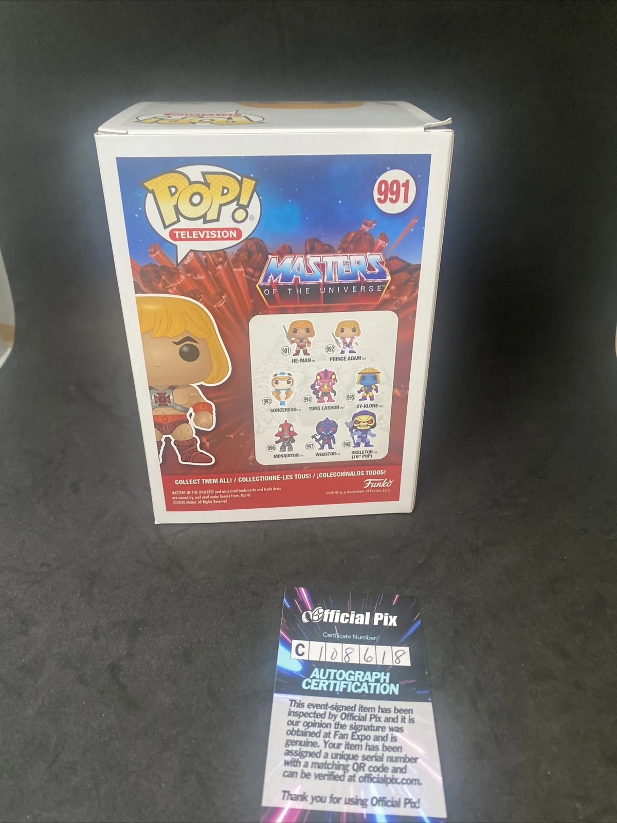 Dolph Lundgren — Dolph Lundgren signed He-Man Masters of the Universe Funko Pop! Official Pix, image 3