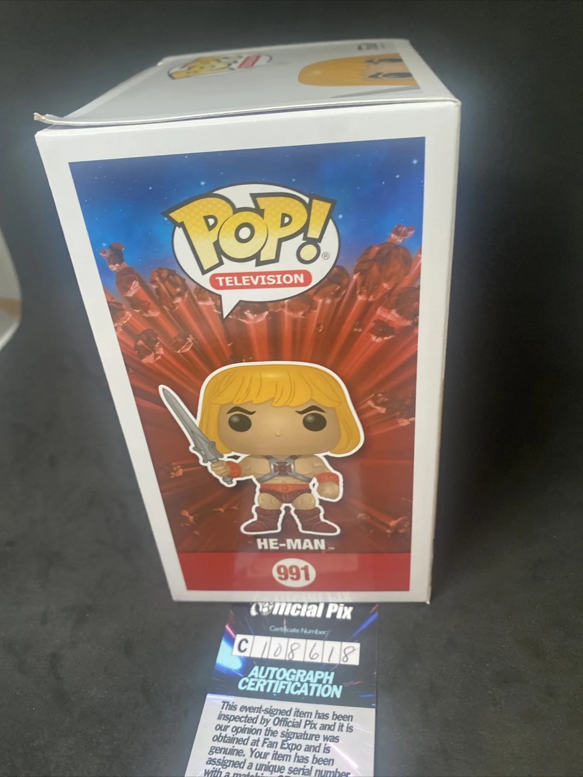 Dolph Lundgren — Dolph Lundgren signed He-Man Masters of the Universe Funko Pop! Official Pix, image 4