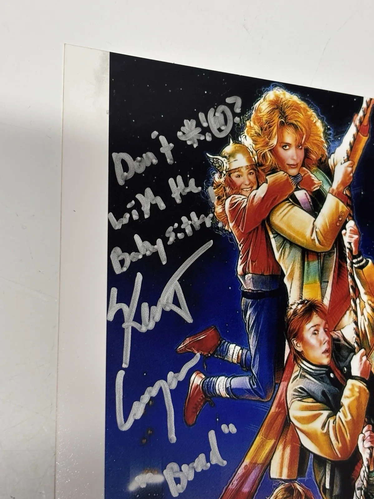 Keith Coogan Adventures In Babysitting 1987 Poster Signed 8 X 10 Brad Anderson, image 2