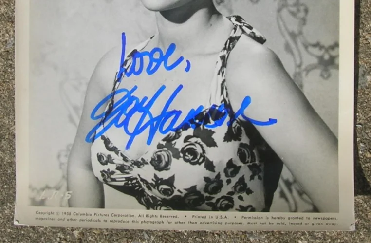JOY HARMON — JOY HARMON "LET'S ROCK" AUTOGRAPH VINTAGE MOVIE STILL, изображение 2