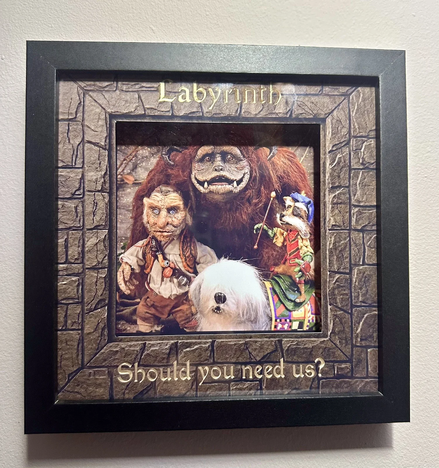 Labyrinth (1986) 3D Shadow Box – "Should You Need Us" Wall Art, image 2