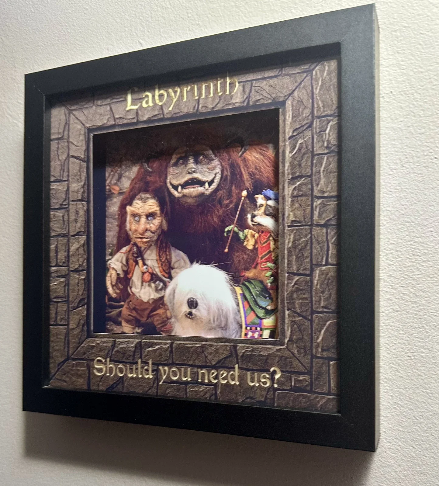 Labyrinth (1986) 3D Shadow Box – "Should You Need Us" Wall Art, image 3