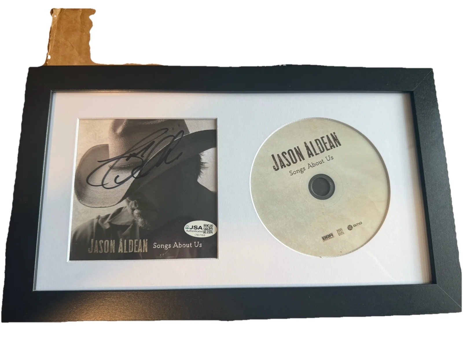 Jason Aldean Signed CD Cover Framed Autographed SONGS ABOUT US JSA COA, image 2