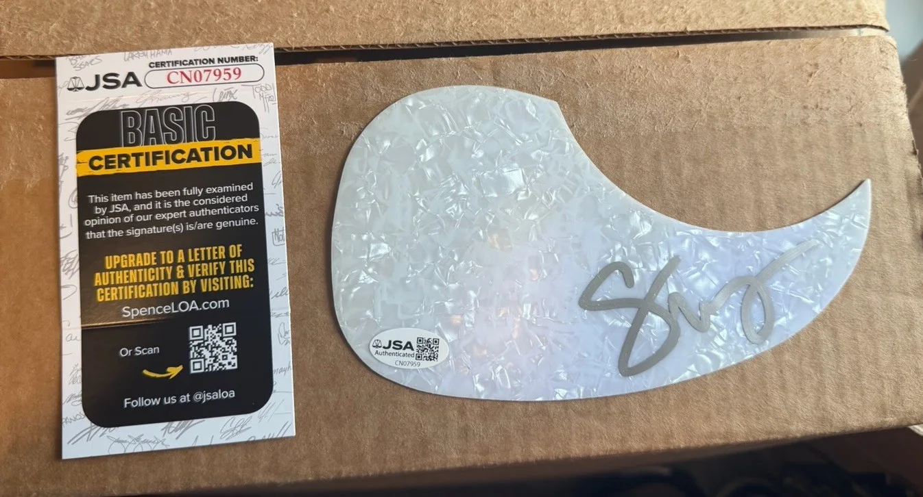 STEPHEN WILSON JR. Signed Autographed PICK GUARD Son Of Dad Country JSA COA, изображение 3