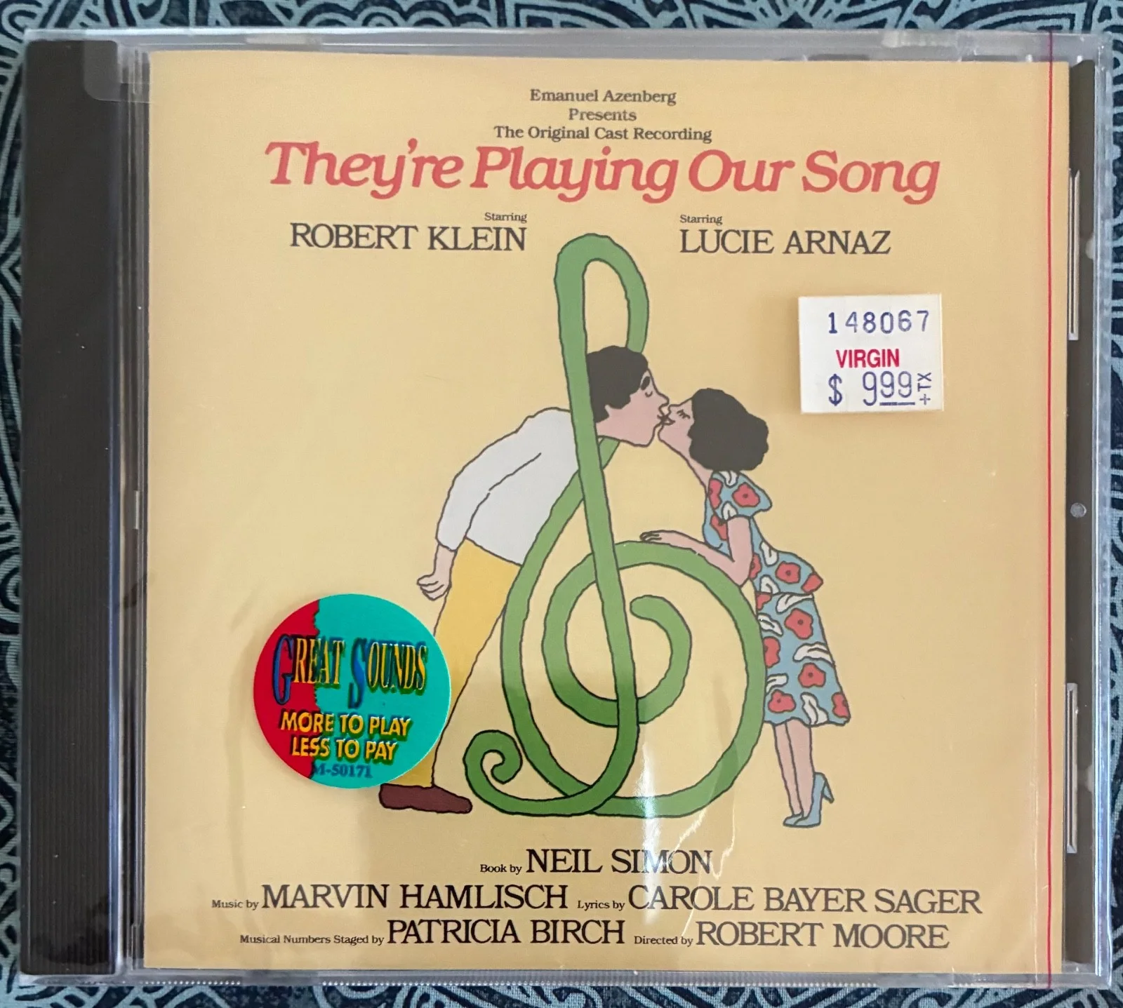 Signed THEY'RE PLAYING OUR SONG LP-MARVIN HAMLISCH Lucie Arnaz Robert Klein +CD, изображение 4