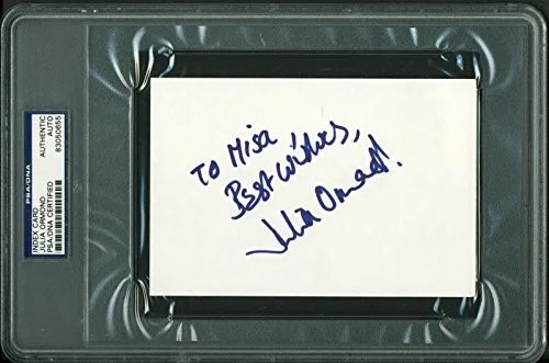 Julia Ormond — Julia Ormond Authentic Signed 4X6 Index Card Autographed PSA/DNA Slabbed, image 2